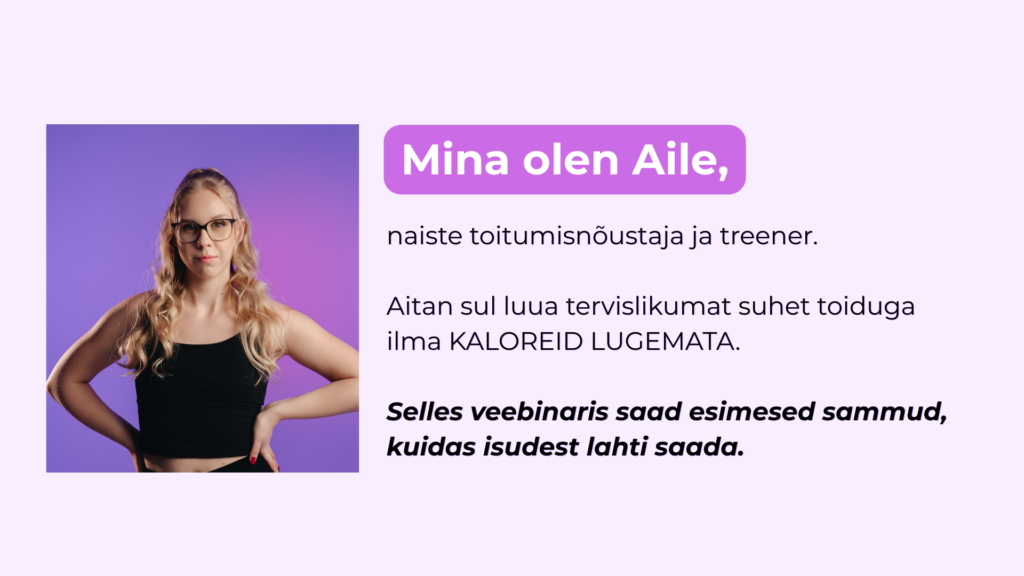 naiste toitumisnõustaja ja treener